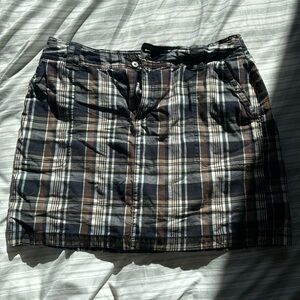 Plaid Stretch Mini Skort